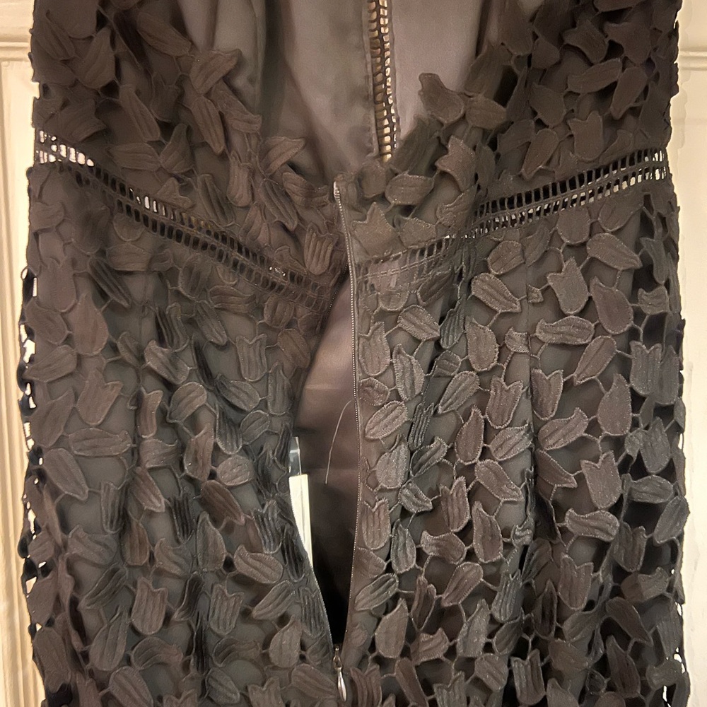 NWT Black Lace Floral Dress - Picture 4 of 6